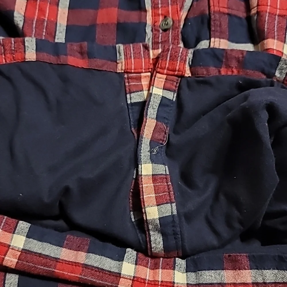 EDDIE BAUER 100% COTTON LINED BUTTON UP HOODIE JACKET SHIRT 3 POCKETS WOMENS SM - Picture 8 of 13